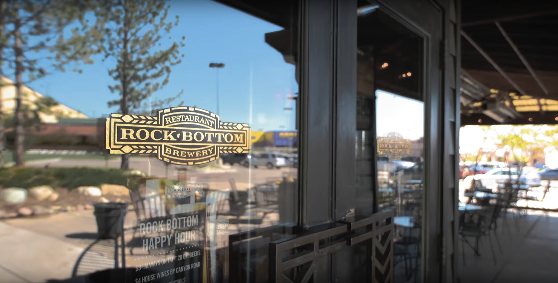 Rock Bottom Restaurant and Brewery window graphic