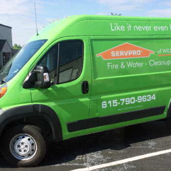 Vehicle wrap for ServPro of Williamson County 