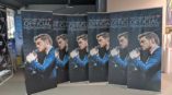 Michael Buble standing banner