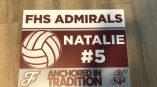 Franklin High School Volleyball Yard Sign