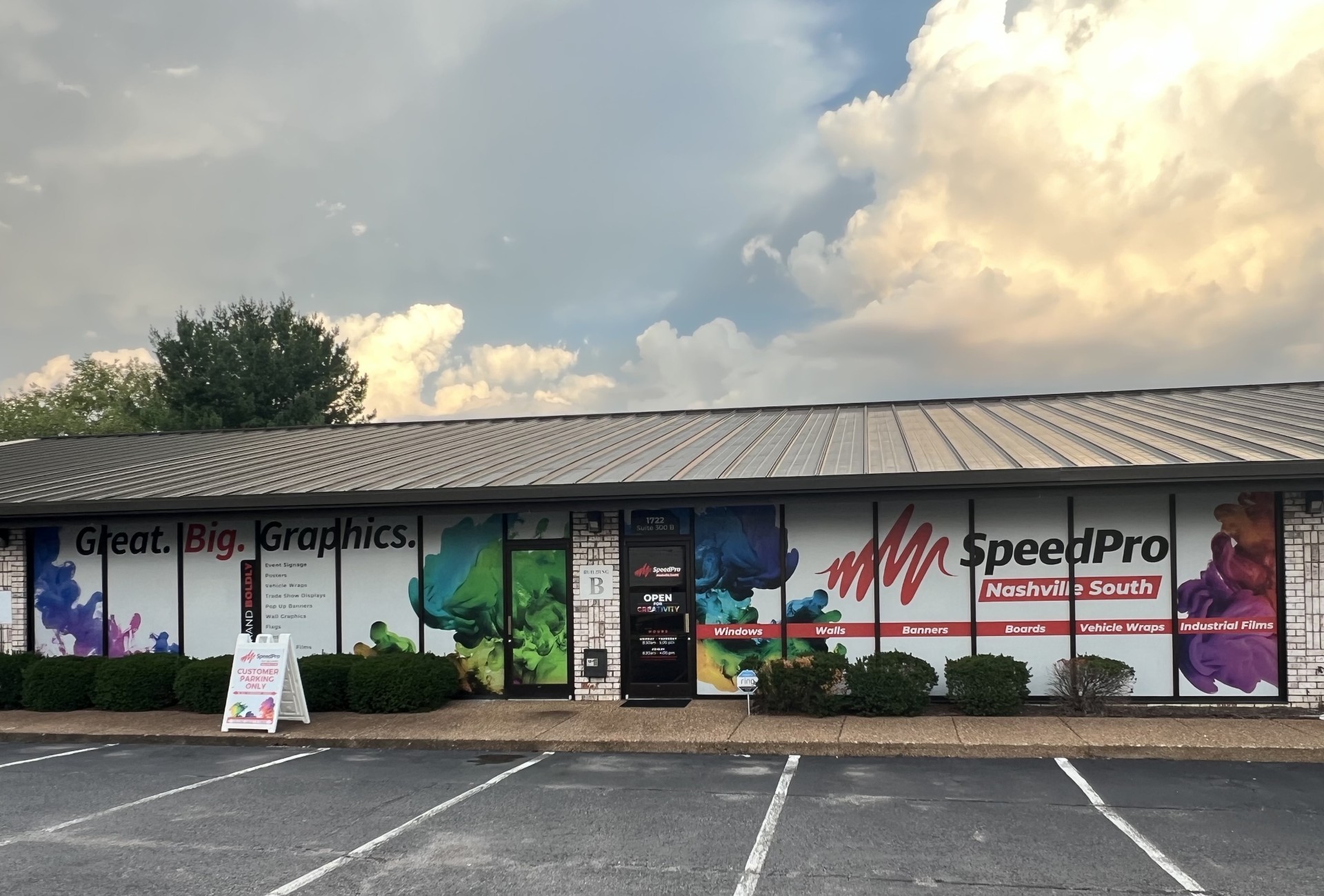 Exterior of SpeedPro building in Brentwood Tn