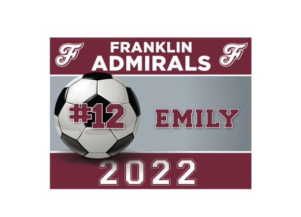 Franklin TN Admirals Girls Soccer Team Yard Sign