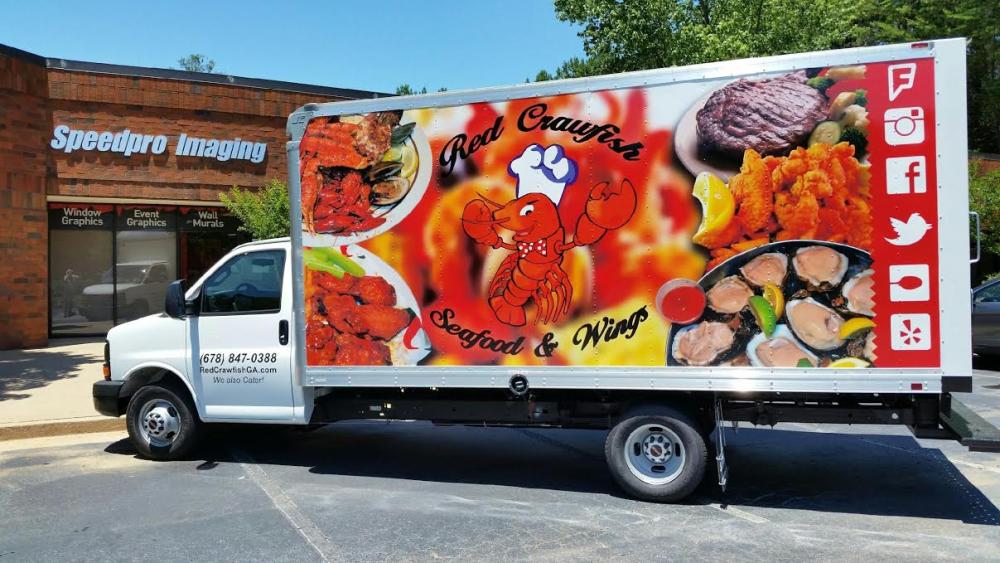 Delivery truck wrap