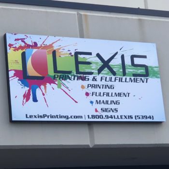 Lexis printing sign