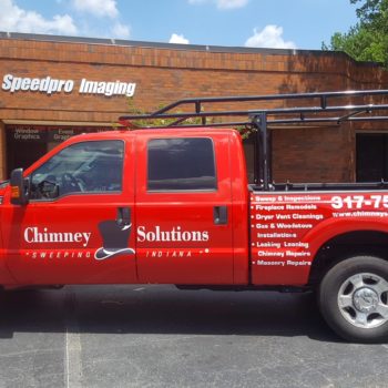 Red truck wrap