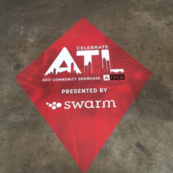 Diamond floor decal for ATL 2017 Community Showcase presented by Swarm 