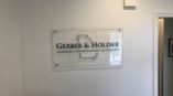 Gerber Holder glass sign