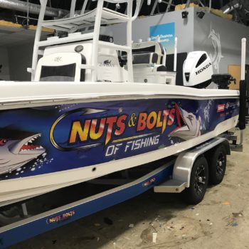 Colorful boat wrap