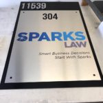 Sparks law steel sign