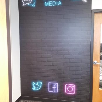 Social media wall wrap
