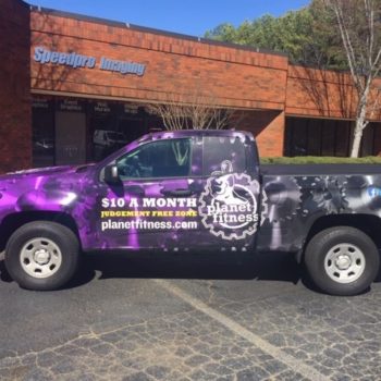 Planet fitness truck wrap