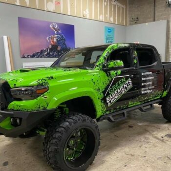 Full Wrap for Green Basement Truck