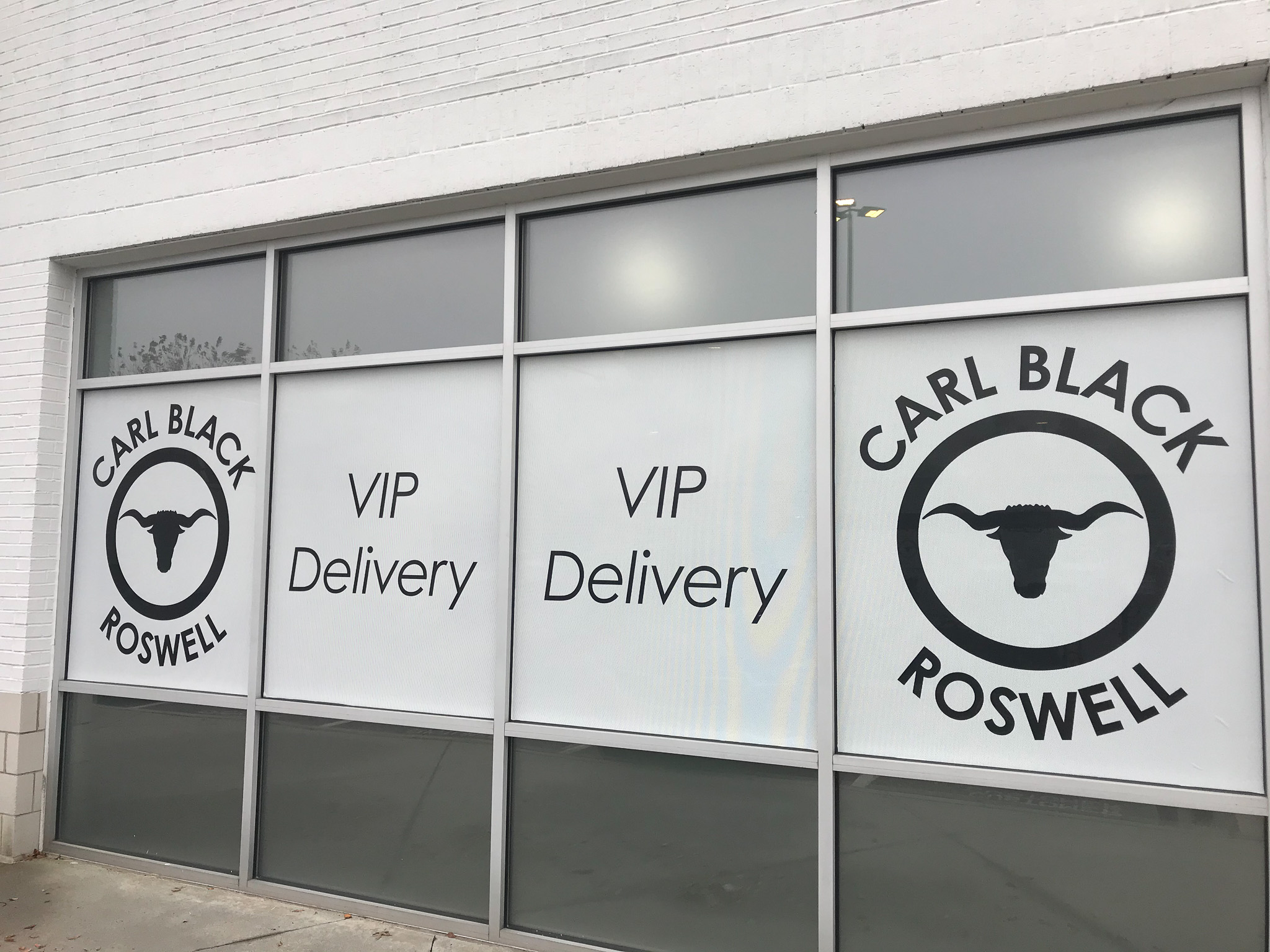 Frosted window wrap for Carl Black in Roswell