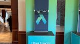Uber Freight Event Stand Up promotional display