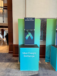 Uber Freight Event Stand Up promotional display