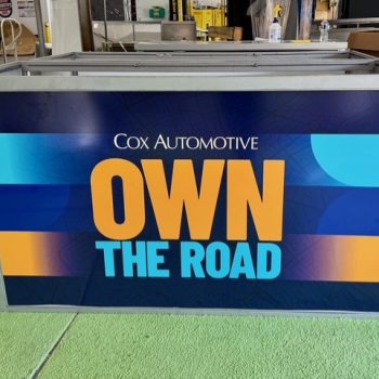 Custom event graphics for Cox Automotive display