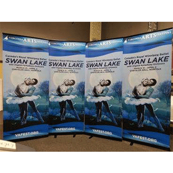 Virginia Arts Fest Swan Lake Retractable Banner Stands