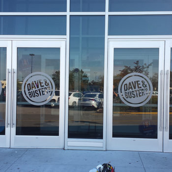 Dave & Buster's window graphics