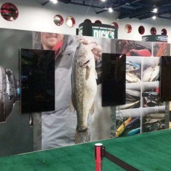 Dick's Sporting Goods tradeshow fishing display mural