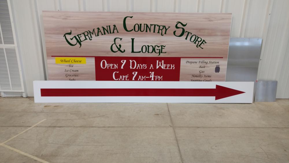 Germania Country Store & Lodge sign