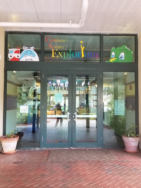 Children's Science Explorium rainbow window logo 