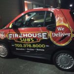Firehouse Subs red smart car vehicle wrap by SpeedPro 