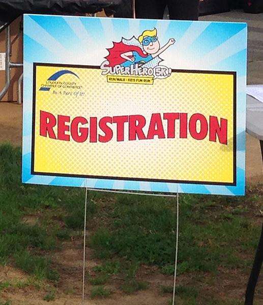 Registration lawn sign graphic
