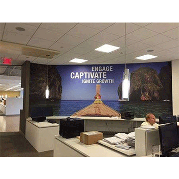Engage Captivate Ignite Growth Wall Mural Inside an office