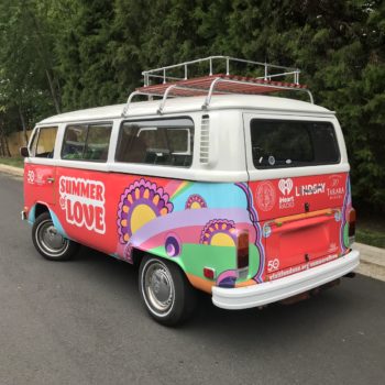 iHeart Radio Summer of Love Volkswagen van hippie print