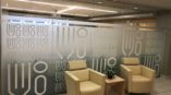 Conference room glass panel graphics