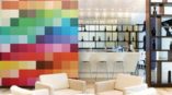 Modern pixel wall graphic for interior design