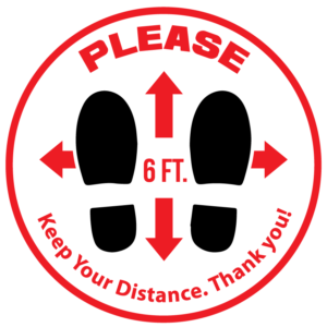 Please stay 6 feet back sign 2