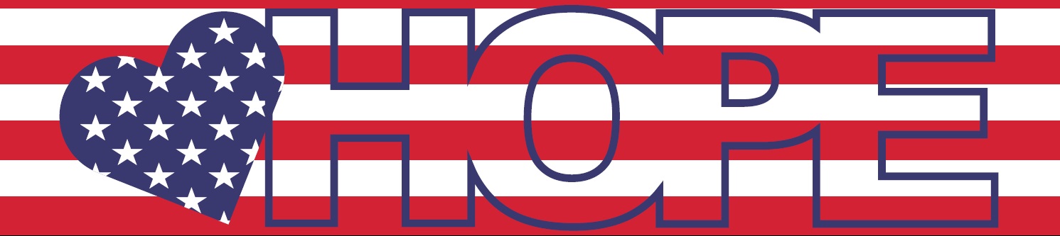 YARD SIGNS: Hope USA Coro Signs 45"x10" w/ Stake