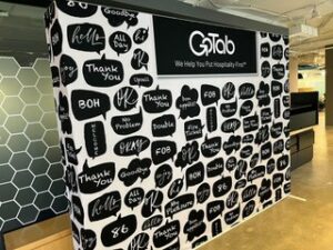 Fabric displays are great for lobbies and trade shows