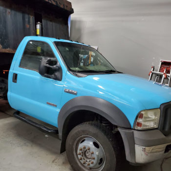 Blue truck color change passenger