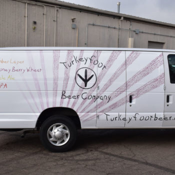 Turkeyfoot Beer vehicle wrap passenger side view
