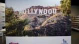 Hollywood sign backdrop banner stand