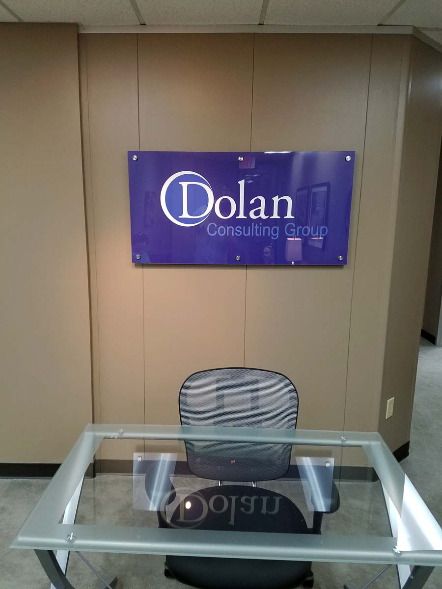 Dolan Consulting Group acrylic wall-mounted sign 