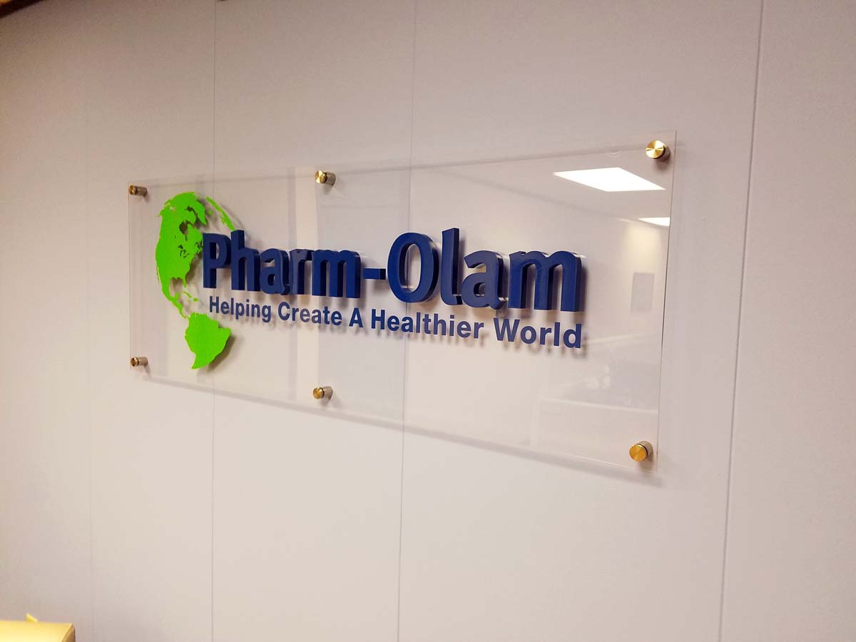 Pharm-Olam acrylic wall-mounted sign 