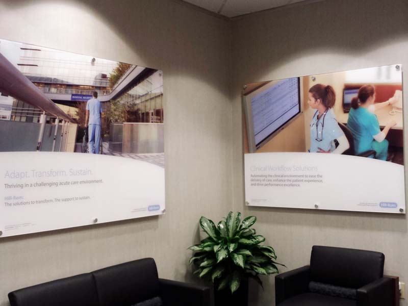healthcare acrylic wall-mounted signs