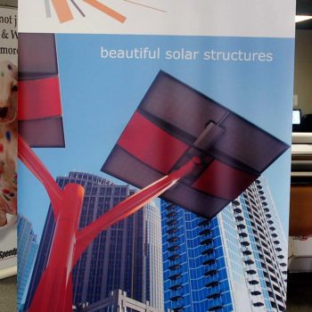 Spotlight Solar wide banner stand