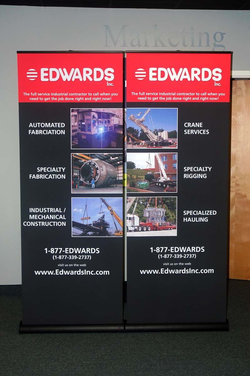 Edwards Inc. banner stands 