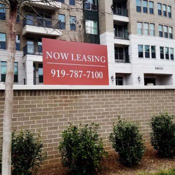 Image of an outdoor leasing sign.