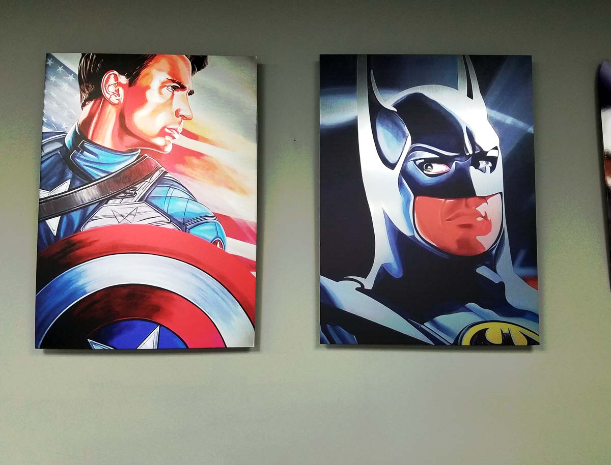 Captain America and Batman art prints 