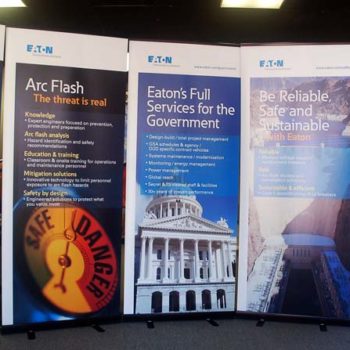 Eaton retractable banner stands 