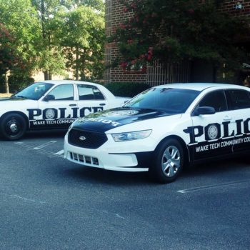 Wake Tech Community College Police vehicle graphic decals