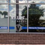 Vault Fitness vinyl lettering