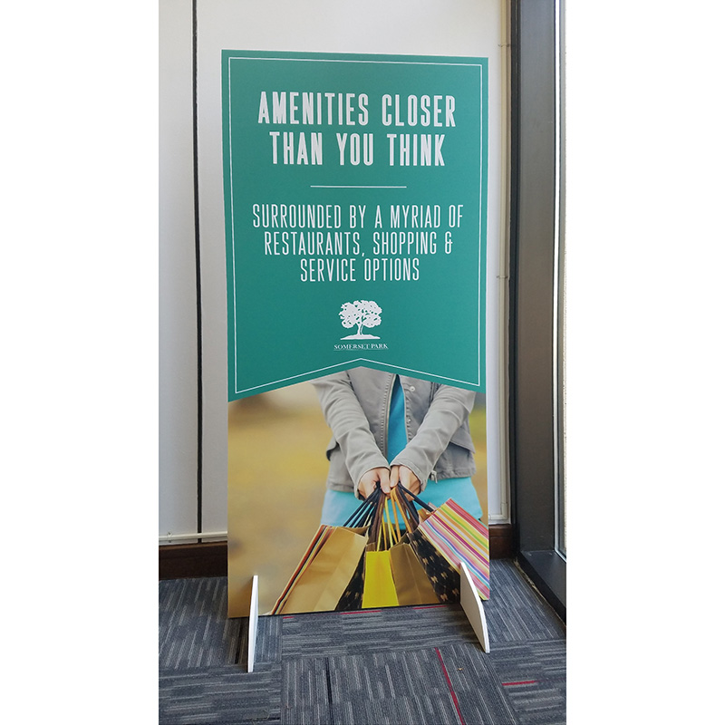 Foamcore Meter Board displays with custom feet for event in Raleigh