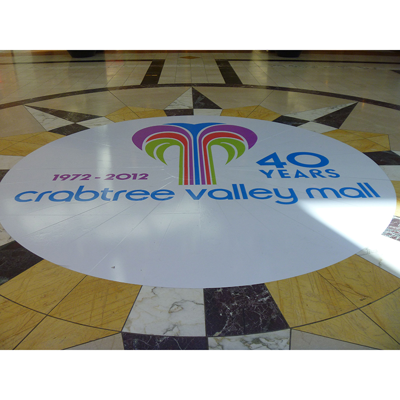 floor graphics at Crabtree Valley Mall Raleigh