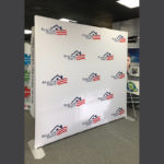 step and repeat photo backdrop display for Raleigh Regional Association of Realtors event, Raleigh